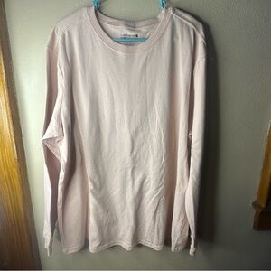 Womens 1x pale pink Carhartt loose fit long sleeve shirt top